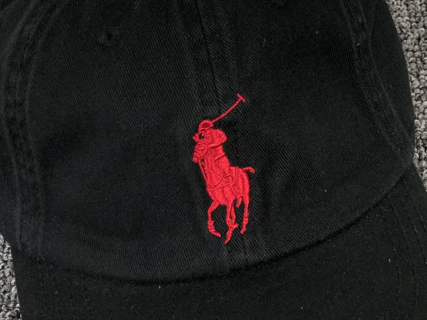 POLO RALPH LAUREN DENIM CAP BLACK RED