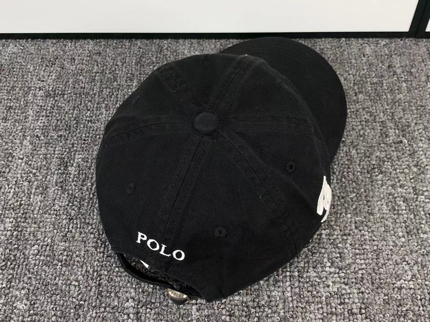 POLO RALPH LAUREN DENIM CAP BLACK WHITE