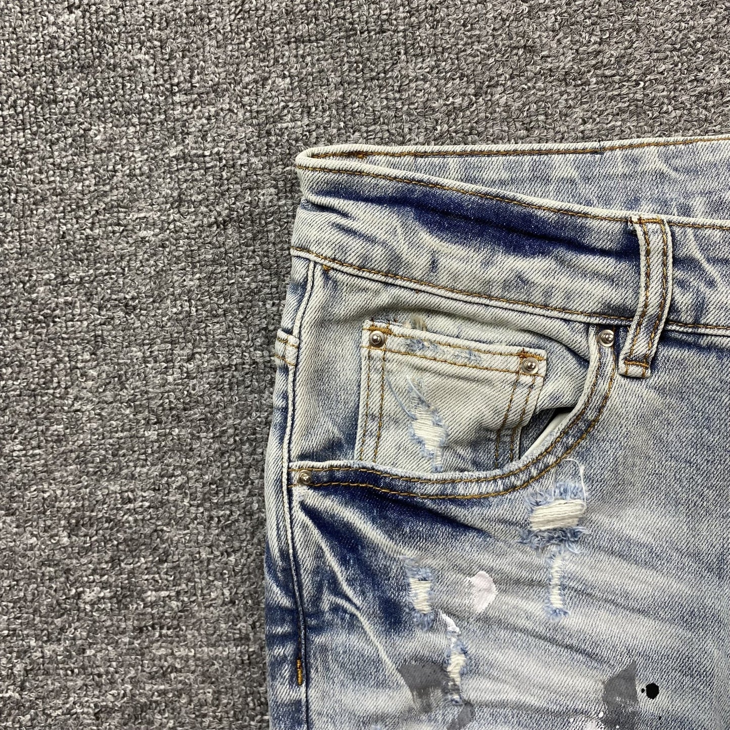 AMIRI MX1 PAINTER JEANS BLUE - Sin Sity Reps