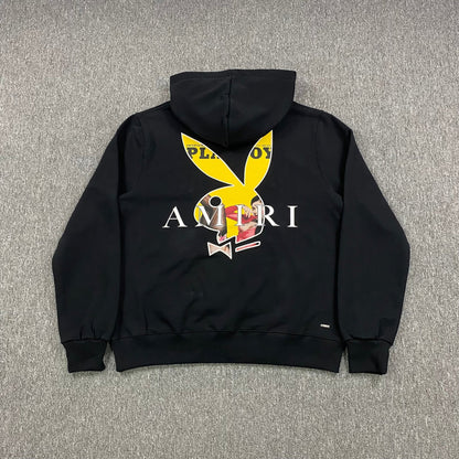 AMIRI PLAYBOY LOGO HOODIE BLACK YELLOW - Sin Sity Reps