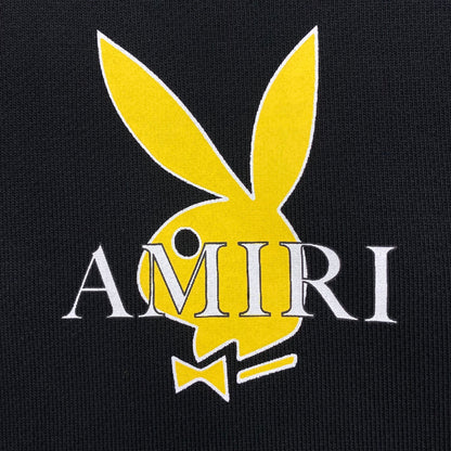 AMIRI PLAYBOY LOGO HOODIE BLACK YELLOW - Sin Sity Reps