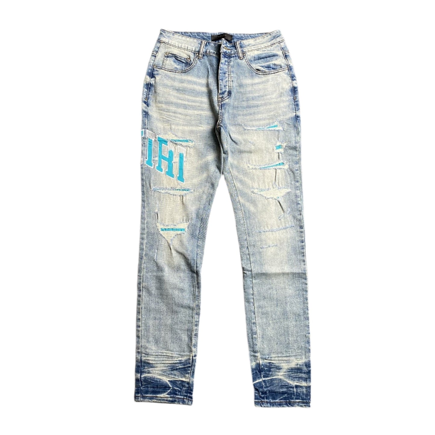 AMIRI VARSITY LOGO JEANS - Sin Sity Reps