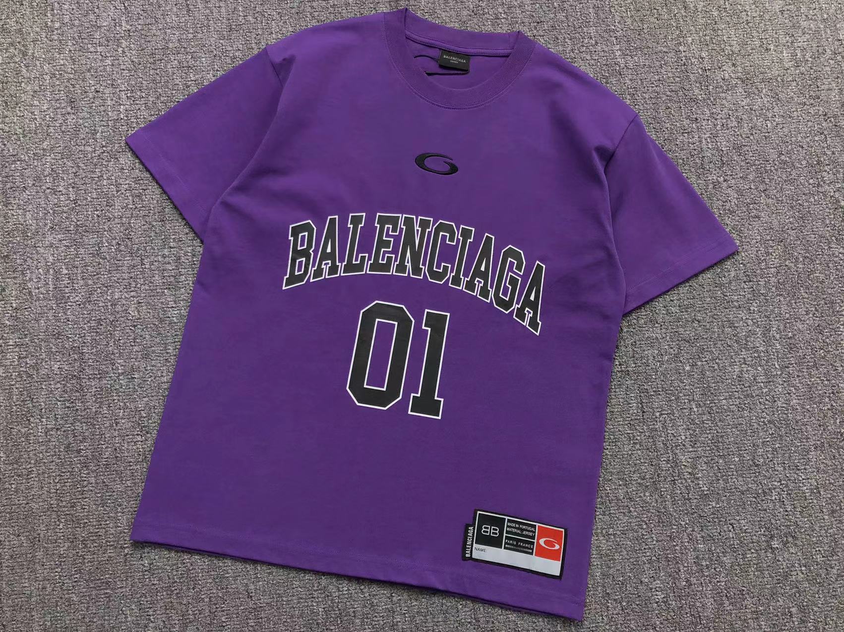 BALENCIAGA BASKETBALL SERIES OVERSIZED T - SHIRT PURPLE - Sin Sity Reps