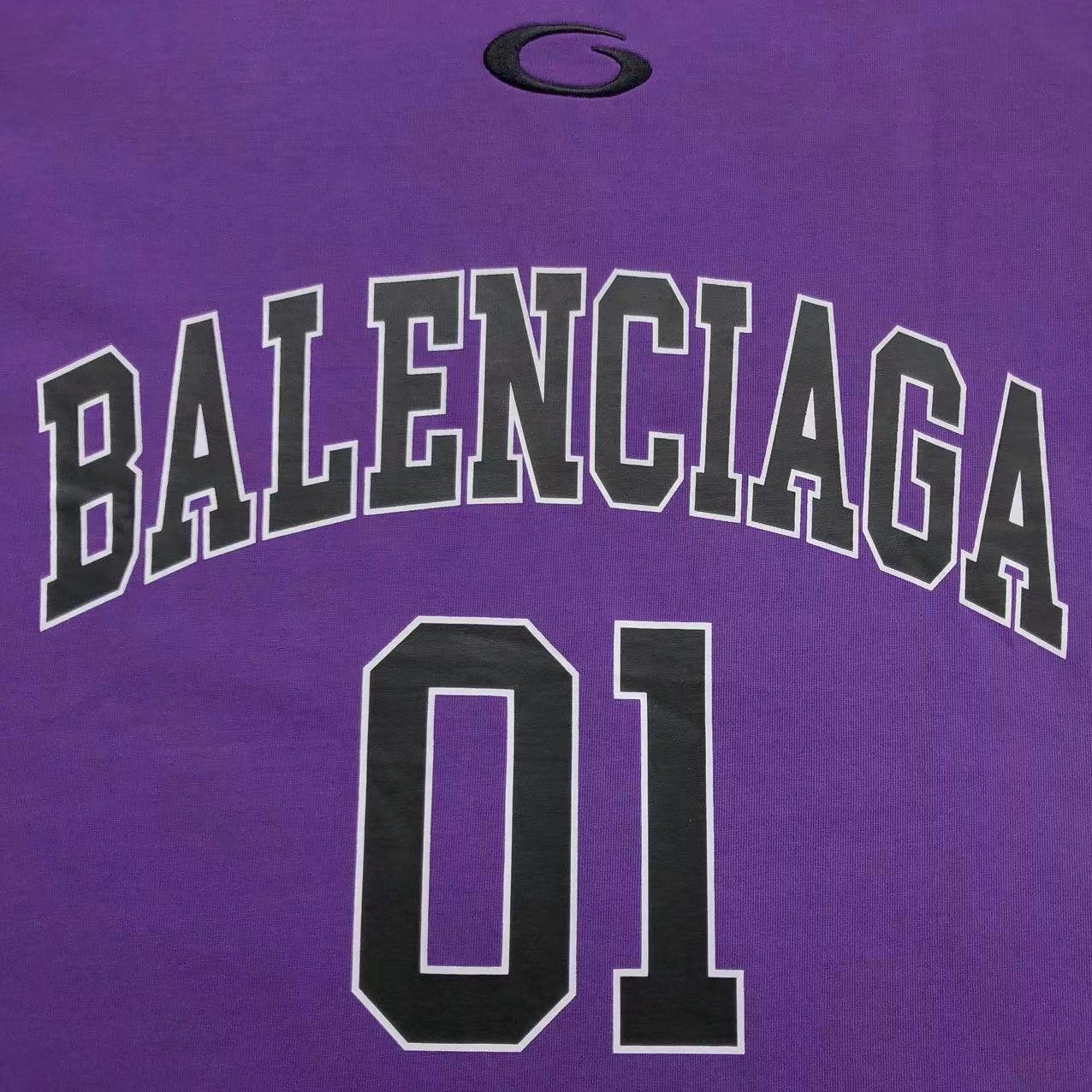 BALENCIAGA BASKETBALL SERIES OVERSIZED T - SHIRT PURPLE - Sin Sity Reps