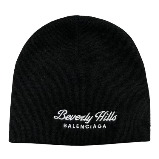 BALENCIAGA BEVERLY HILLS BEANIE BLACK - Sin Sity Reps