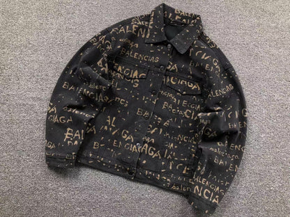 BALENCIAGA FULL PRINT JACKET BLACK - Sin Sity Reps