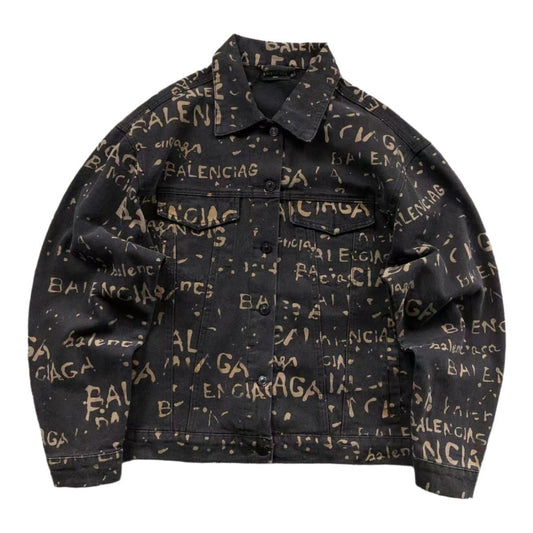 BALENCIAGA FULL PRINT JACKET BLACK - Sin Sity Reps