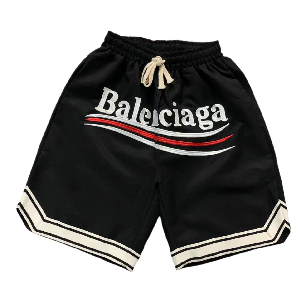 BALENCIAGA LOGO SHORTS BLACK - Sin Sity Reps