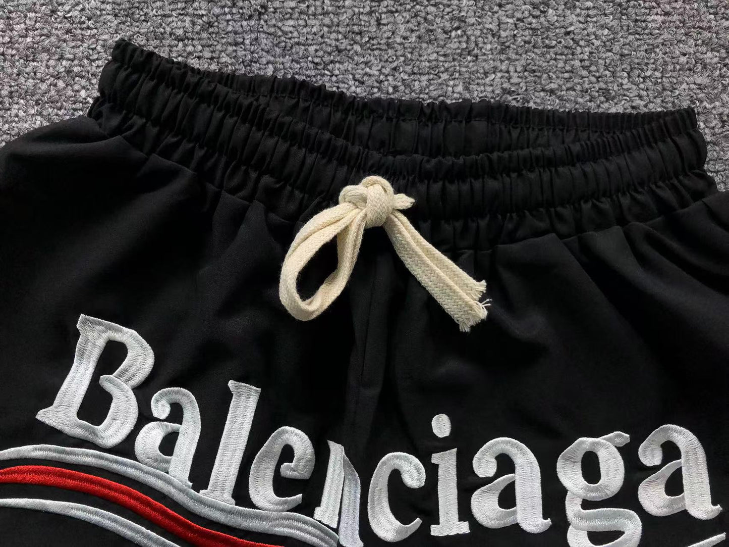 BALENCIAGA LOGO SHORTS BLACK - Sin Sity Reps