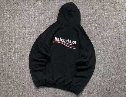 BALENCIAGA POLITICAL CAMPAIGN HOODIE BLACK - Sin Sity Reps