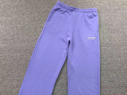 BALENCIAGA POLITICAL CAMPAIGN SWEATPANTS LAVENDER - Sin Sity Reps