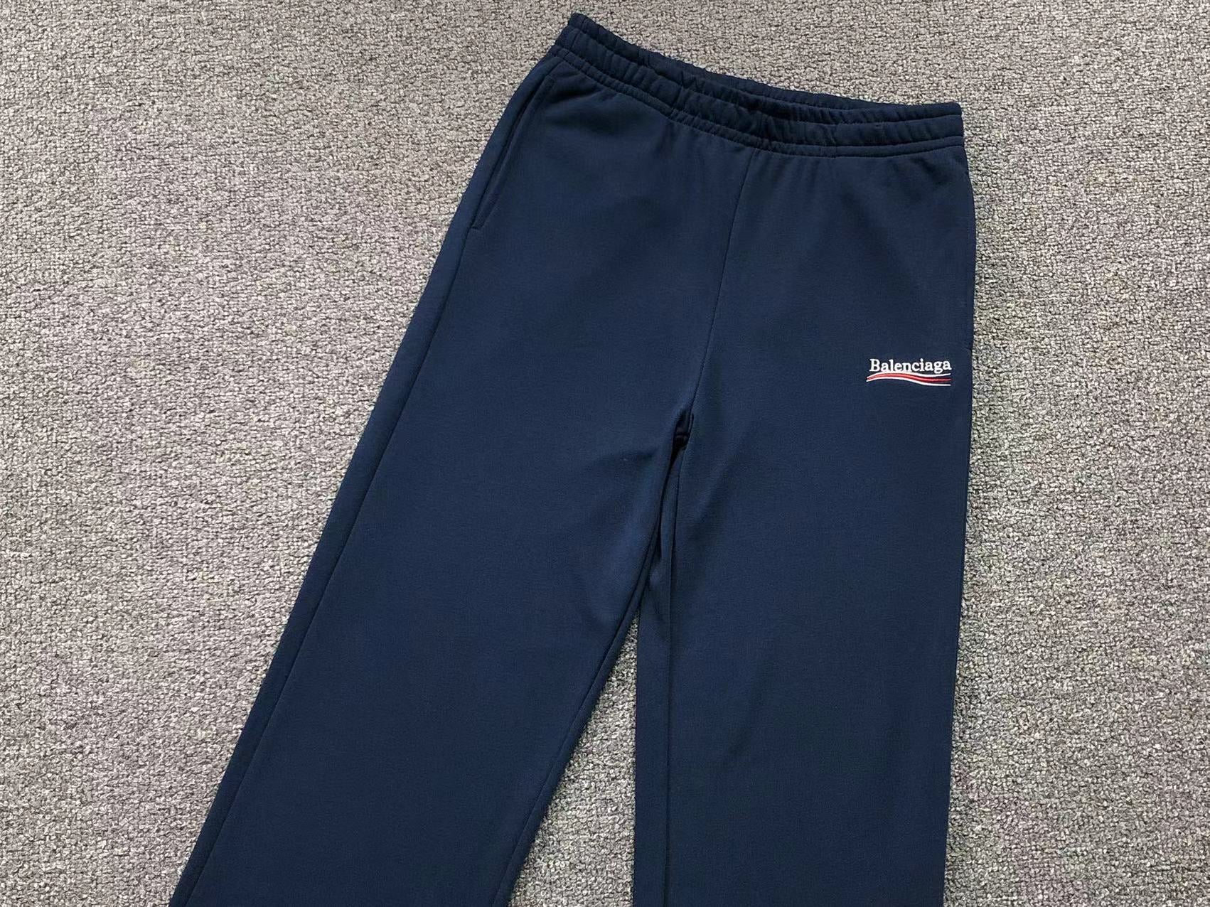 BALENCIAGA POLITICAL CAMPAIGN SWEATPANTS NAVY - Sin Sity Reps