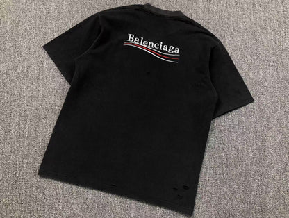 BALENCIAGA POLITICAL CAMPAIGN T - SHIRT BLACK - Sin Sity Reps