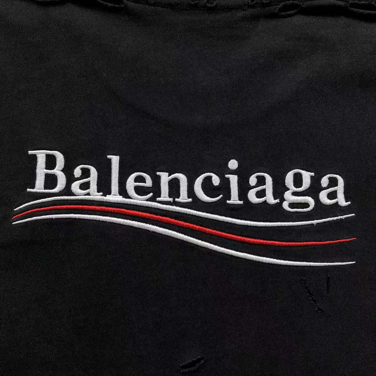 BALENCIAGA POLITICAL CAMPAIGN T - SHIRT BLACK - Sin Sity Reps