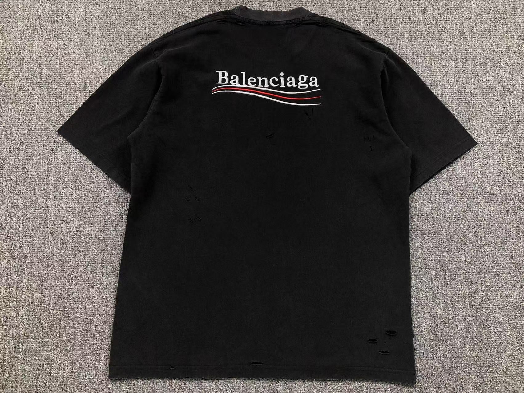 BALENCIAGA POLITICAL CAMPAIGN T - SHIRT BLACK - Sin Sity Reps