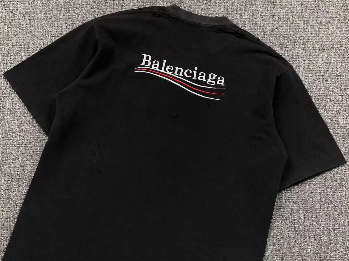 BALENCIAGA POLITICAL CAMPAIGN T - SHIRT BLACK - Sin Sity Reps