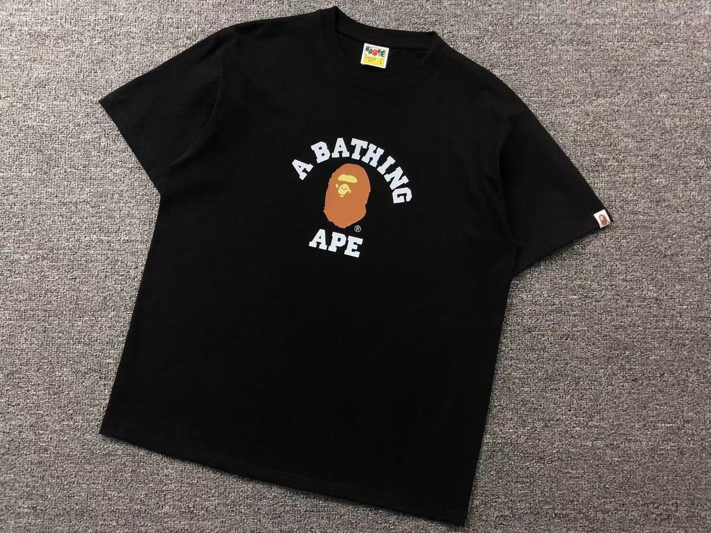 BAPE COLLEGE TEE BLACK - Sin Sity Reps