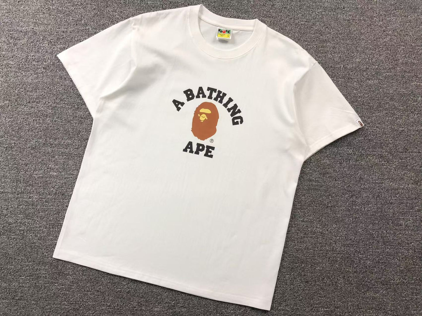 BAPE COLLEGE TEE WHITE - Sin Sity Reps