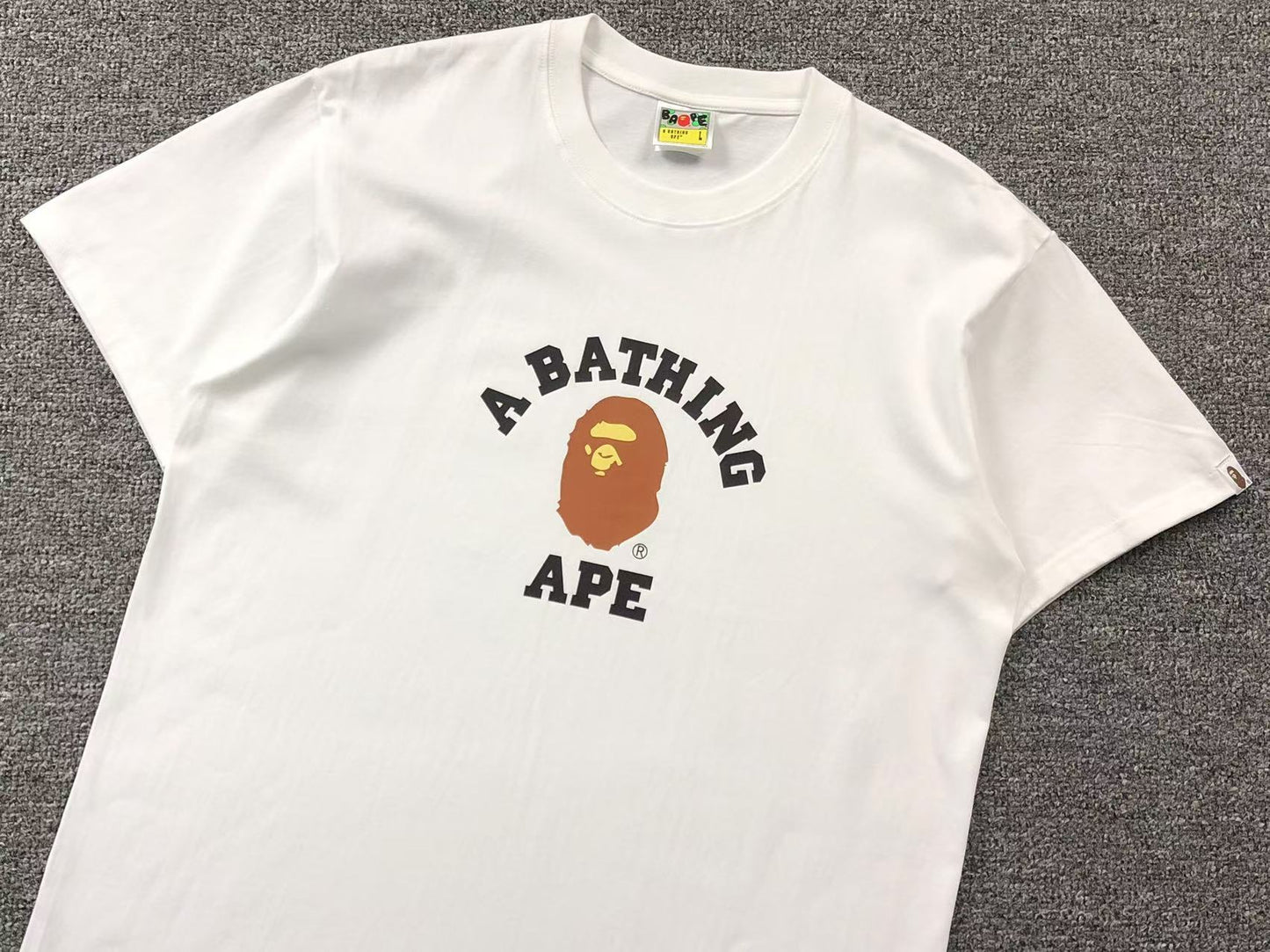 BAPE COLLEGE TEE WHITE - Sin Sity Reps