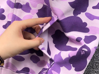 BAPE COLOR CAMO FULL ZIP HOODIE PURPLE - Sin Sity Reps