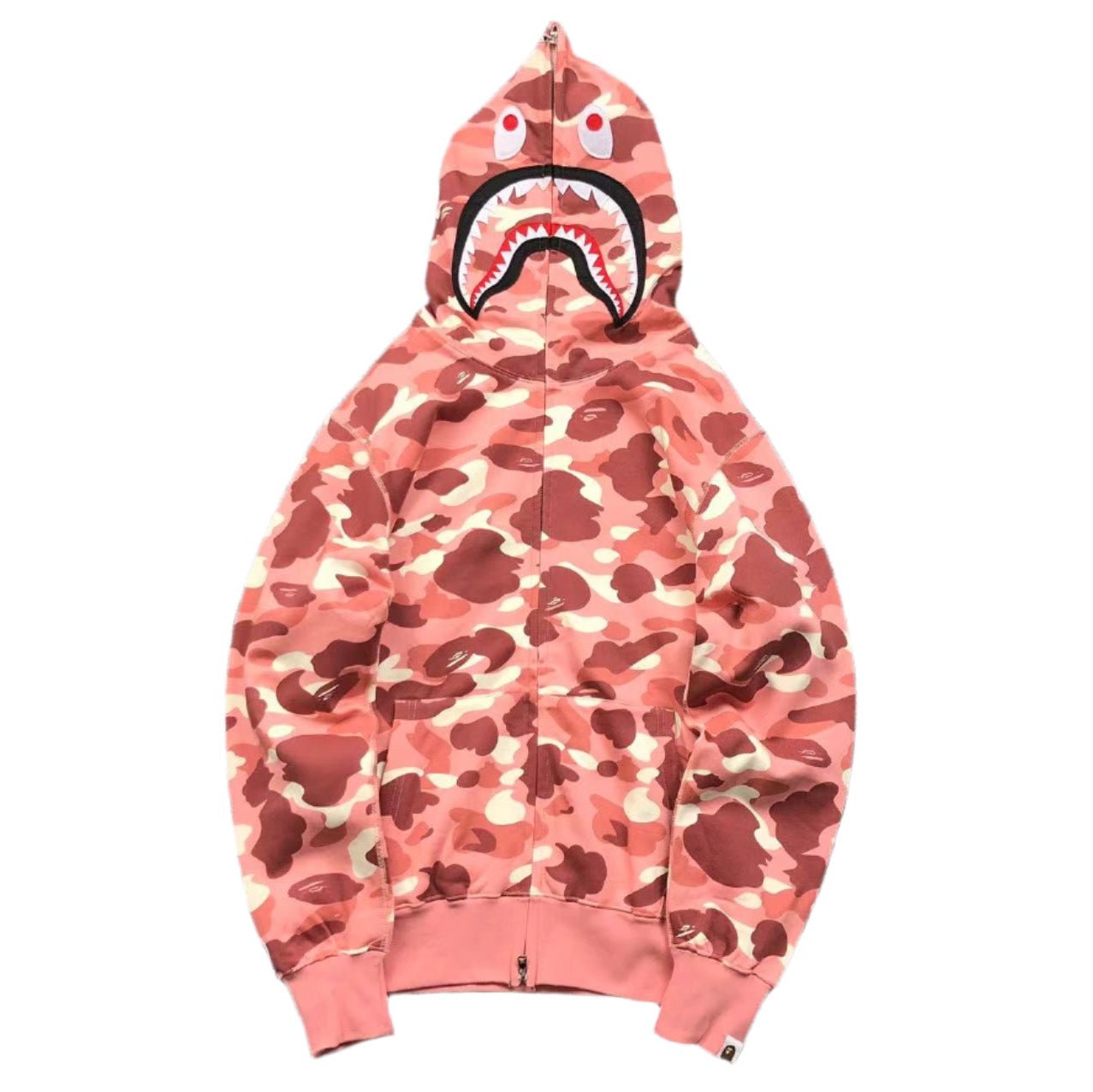 BAPE x BARBIE DOT CAMO SHARK FULL ZIP HOODIE PINK - Sin Sity Reps