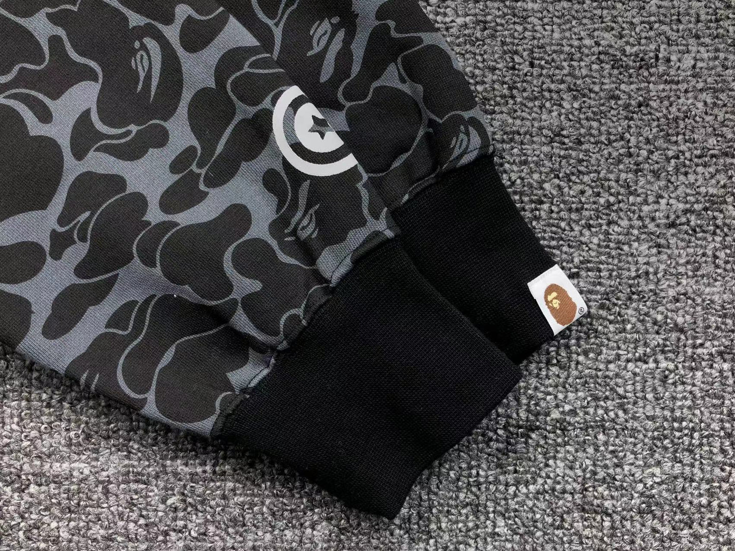 BAPE x DOVER STREET MARKET SPECIAL CAMO SHARK FULL ZIP HOODIE BLACK - Sin Sity Reps