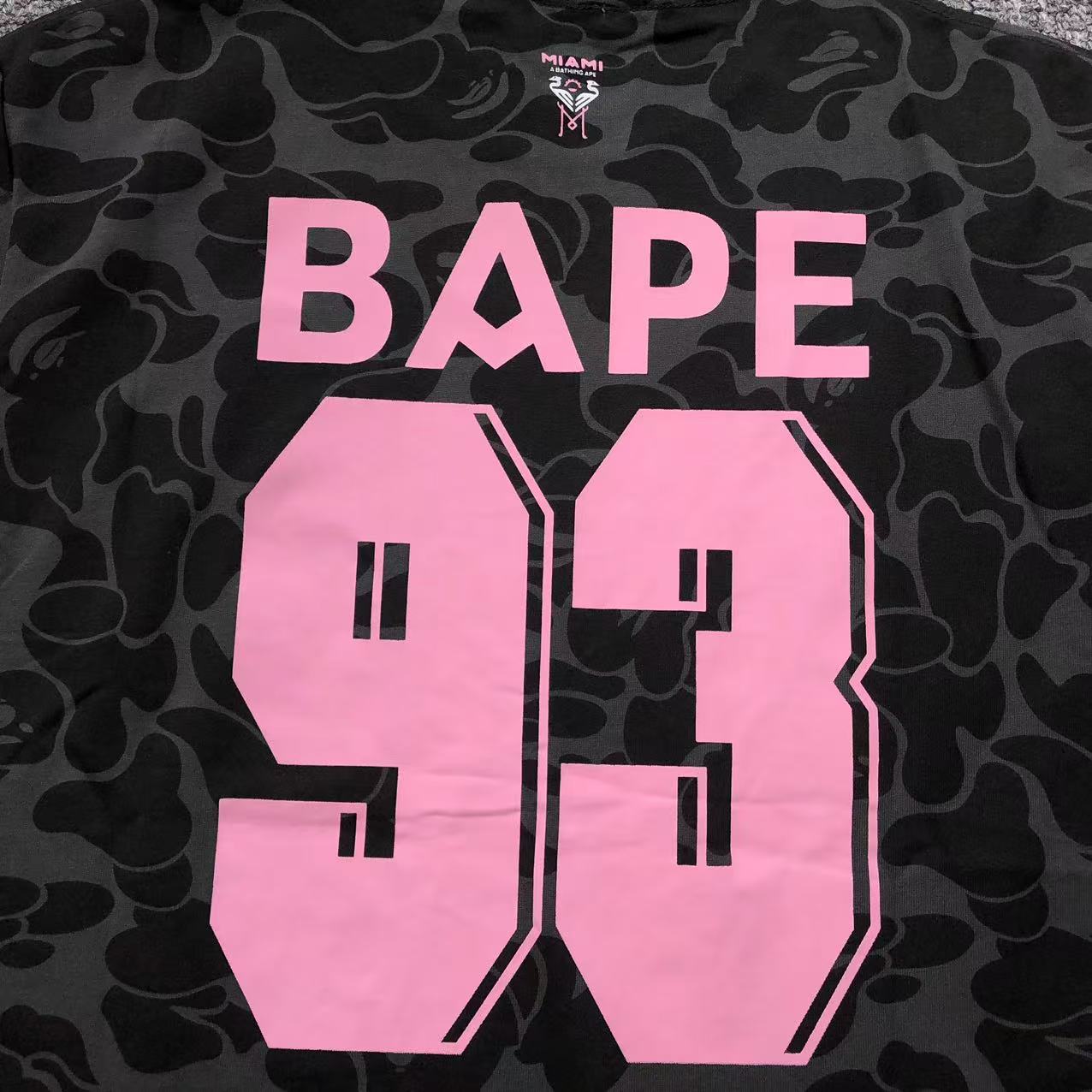 BAPE x INTER MIAMI FOOTBALL JERSEY BLACK - Sin Sity Reps