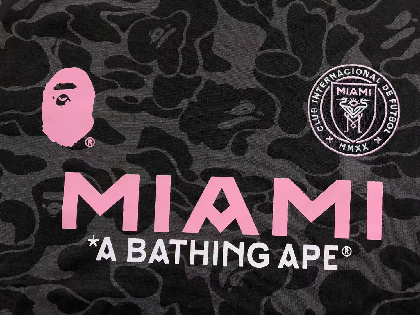 BAPE x INTER MIAMI FOOTBALL JERSEY BLACK - Sin Sity Reps