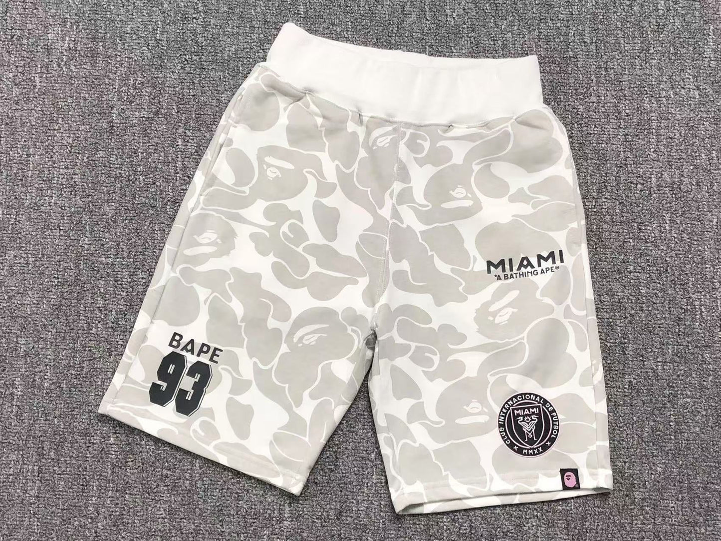 BAPE x INTER MIAMI SHORTS WHITE - Sin Sity Reps