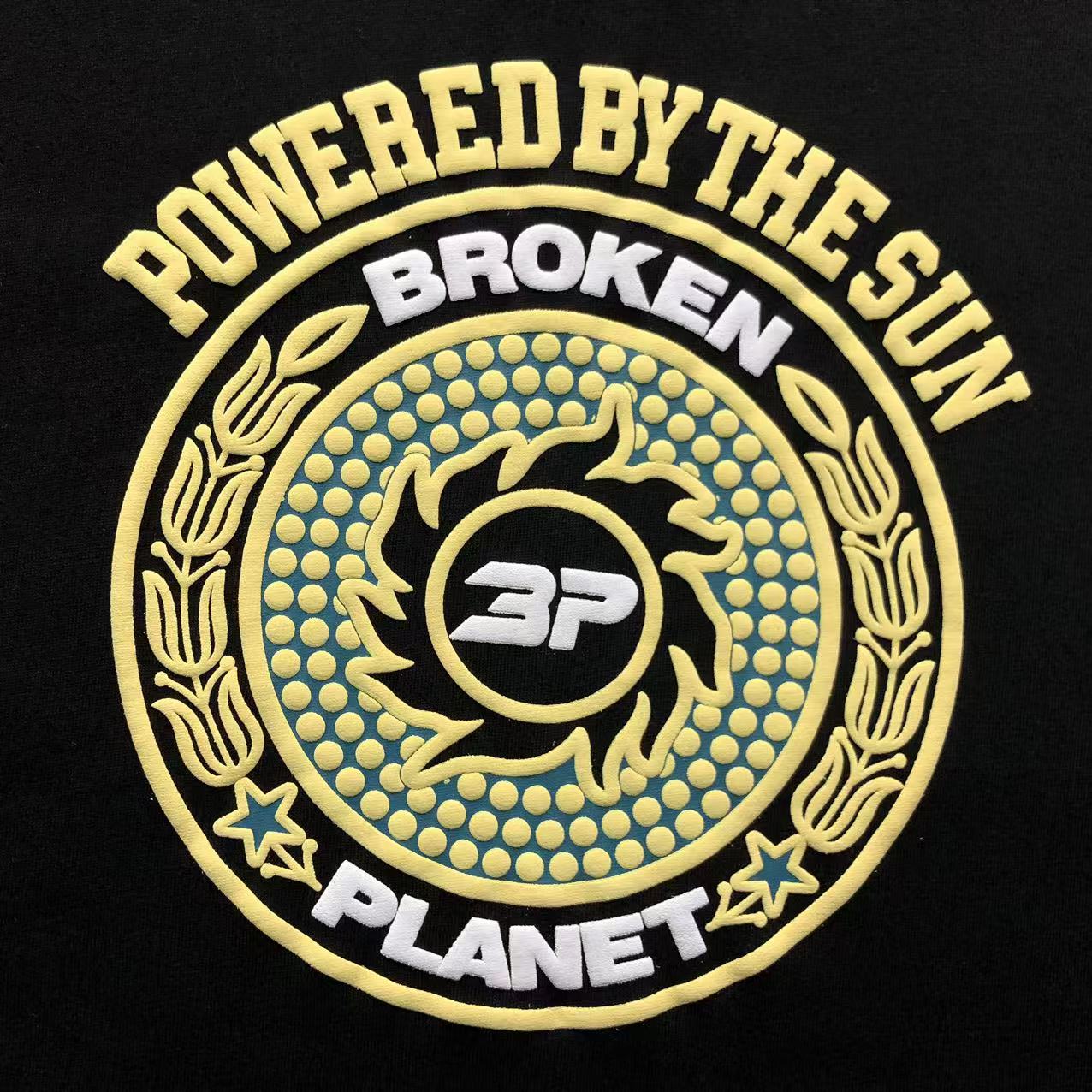 BROKEN PLANET CRES T - SHIRT BLACK - Sin Sity Reps