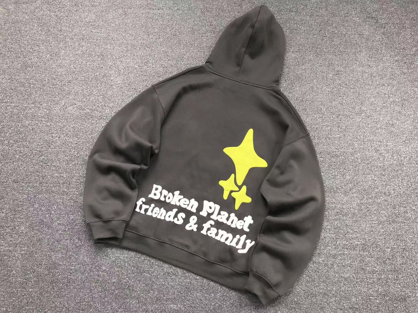 BROKEN PLANET DIFFERENT WORLDS HOODIE SLATE - Sin Sity Reps