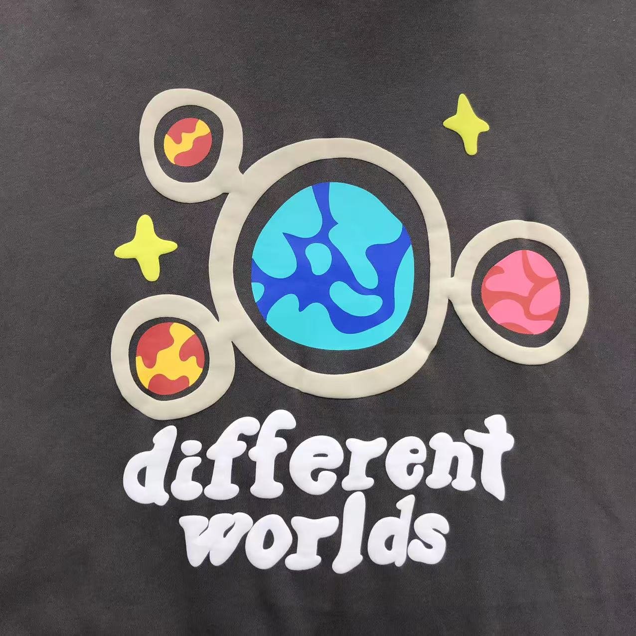 BROKEN PLANET DIFFERENT WORLDS HOODIE SLATE - Sin Sity Reps