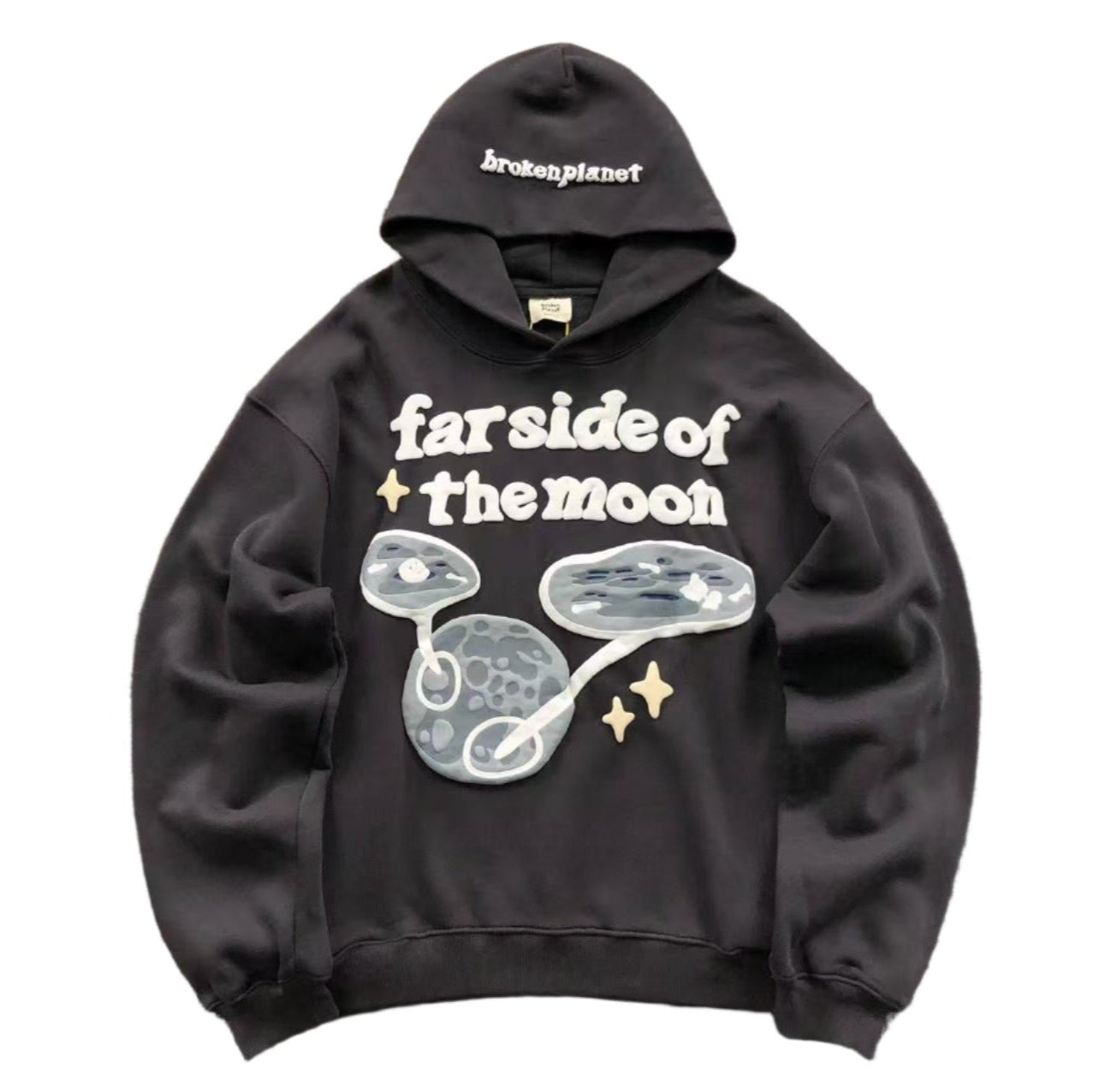 BROKEN PLANET FAR SIDE OF THE MOON HOODIE DARK GREY - Sin Sity Reps