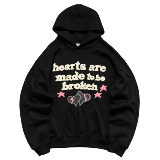 BROKEN PLANET HEARTS ARE MADE TO BE BROKEN HOODIE BLACK - Sin Sity Reps