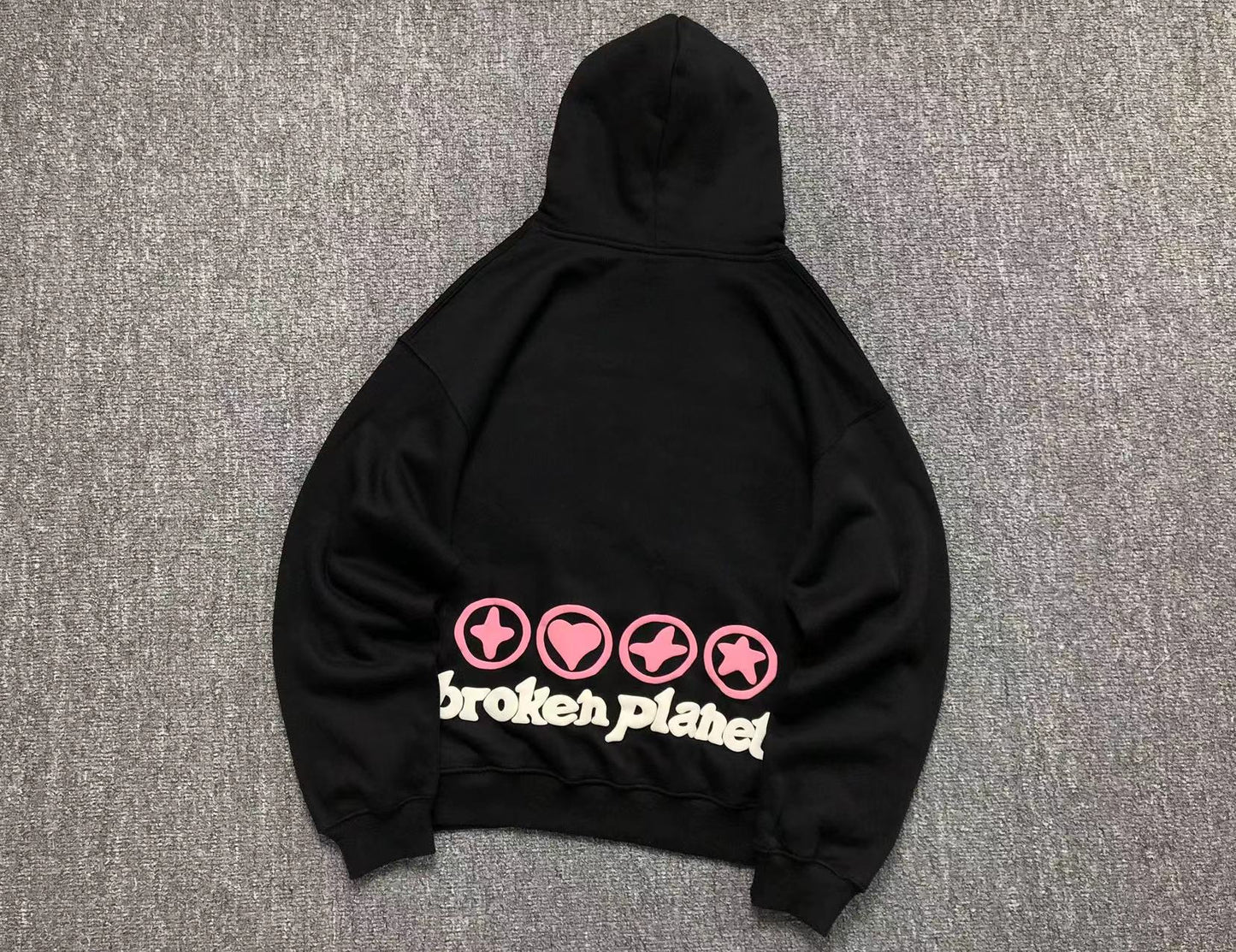 BROKEN PLANET HEARTS ARE MADE TO BE BROKEN HOODIE BLACK - Sin Sity Reps