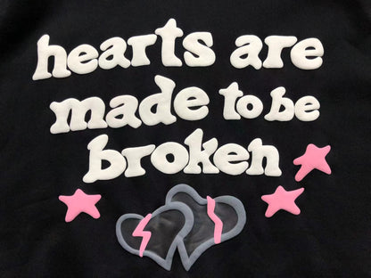 BROKEN PLANET HEARTS ARE MADE TO BE BROKEN HOODIE BLACK - Sin Sity Reps