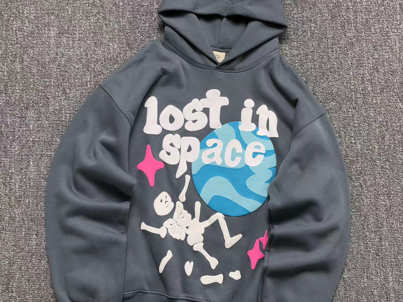 BROKEN PLANET LOST IN SPACE HOODIE DARK GREY - Sin Sity Reps