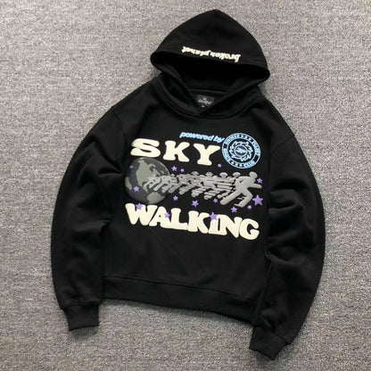 BROKEN PLANET SKY WALKING HOODIE BLACK - Sin Sity Reps