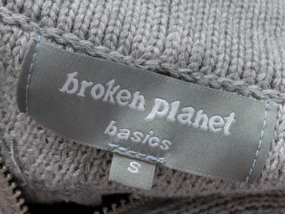 BROKEN PLANET SUN LOGO KNIT ZIP - UP HOODIE HEATHER GREY - Sin Sity Reps