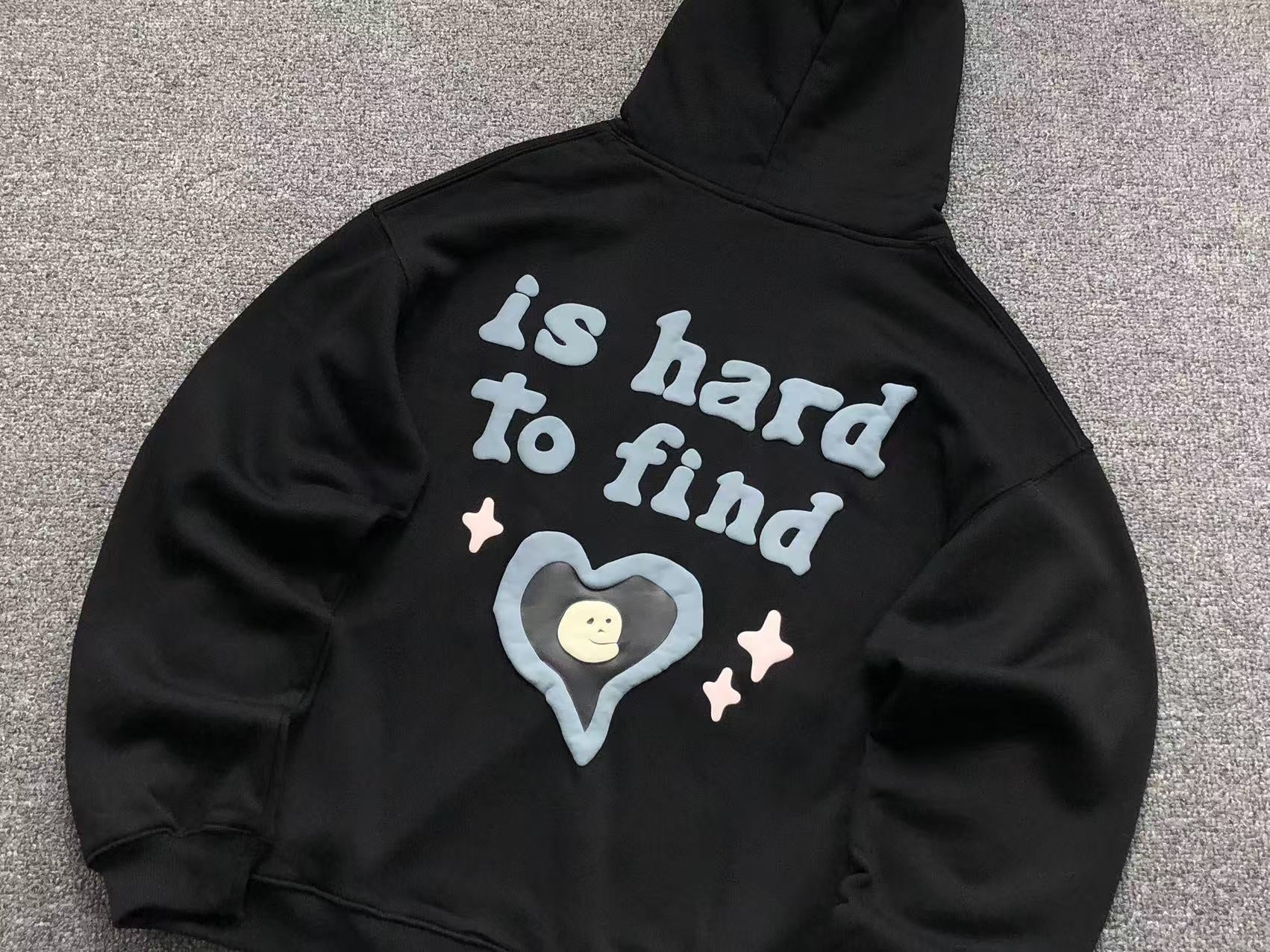 BROKEN PLANET TRUE LOVE IS HARD TO FIND HOODIE BLACK - Sin Sity Reps