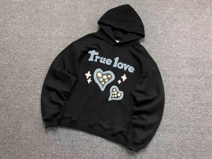 BROKEN PLANET TRUE LOVE IS HARD TO FIND HOODIE BLACK - Sin Sity Reps