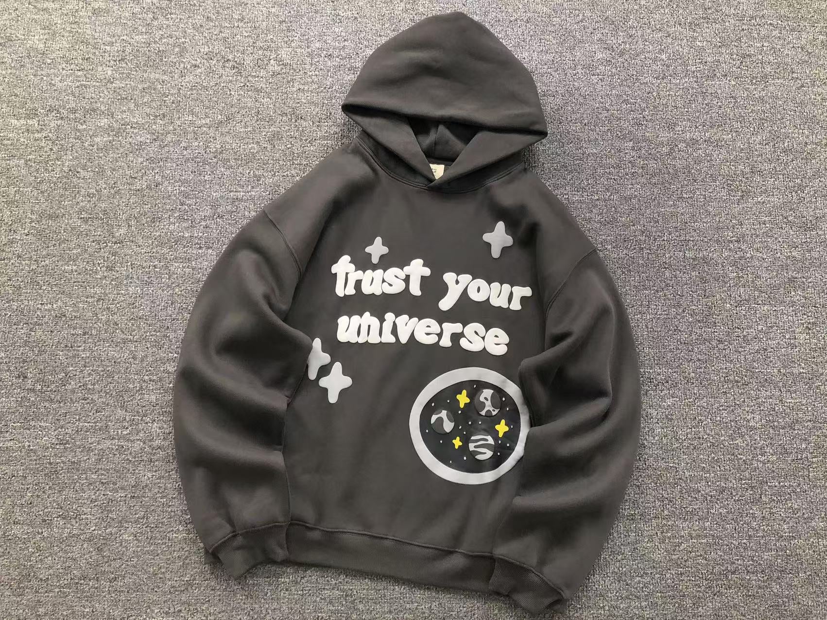 BROKEN PLANET TRUST YOUR UNIVERSE HOODIE SLATE - Sin Sity Reps