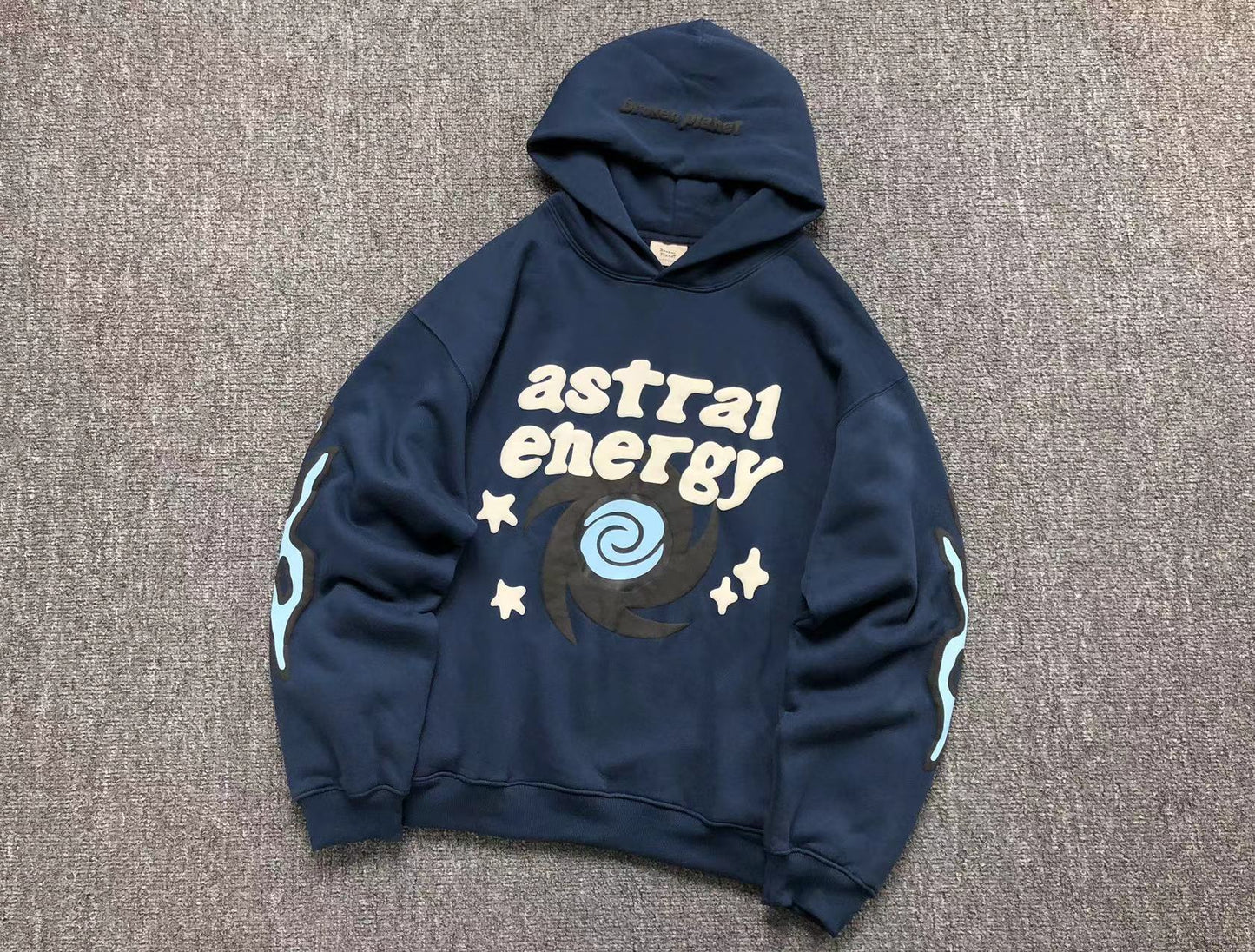 BROKEN PLANETS ASTRAL ENERGY HOODIE NAVY - Sin Sity Reps