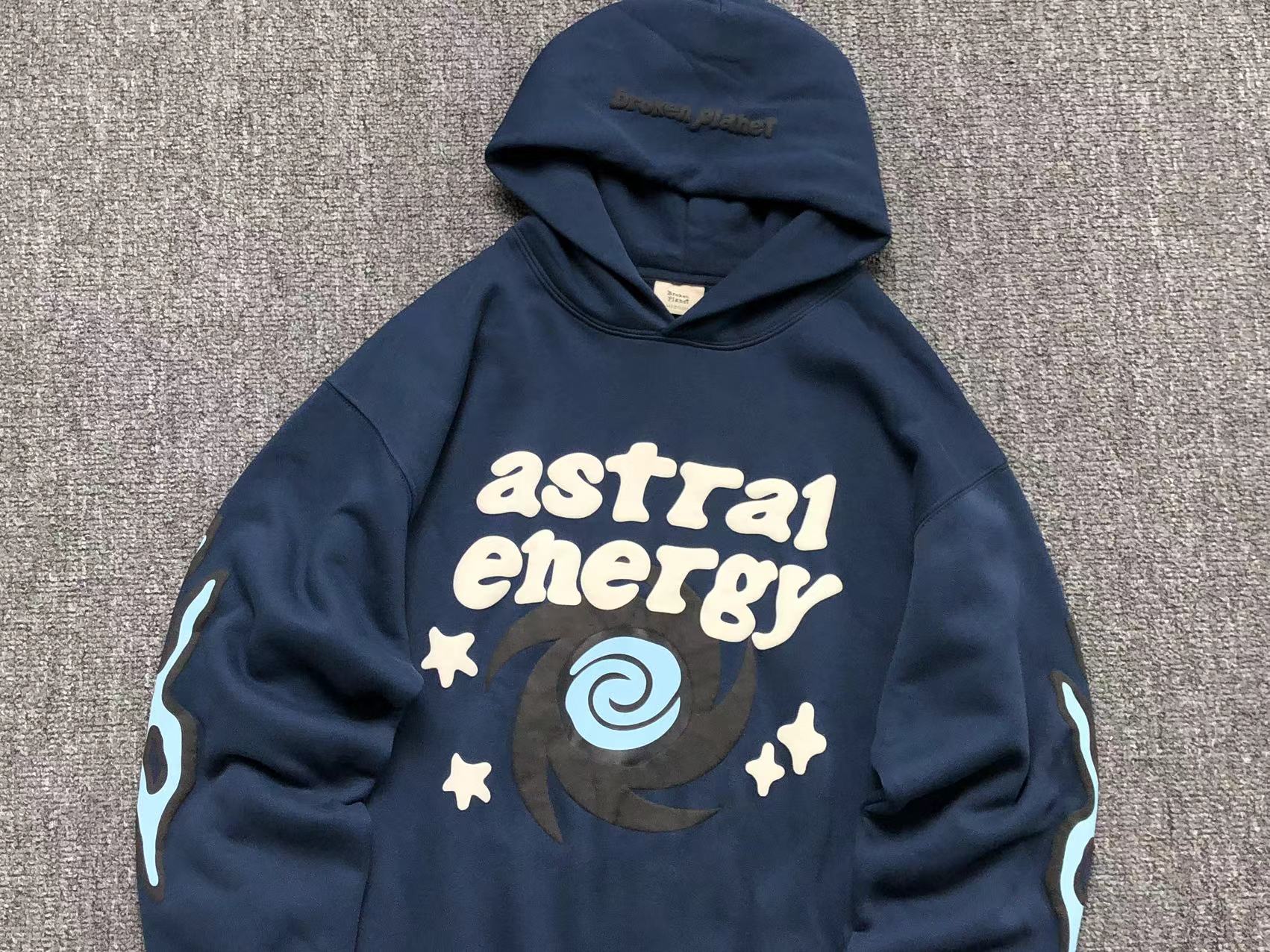 BROKEN PLANETS ASTRAL ENERGY HOODIE NAVY - Sin Sity Reps