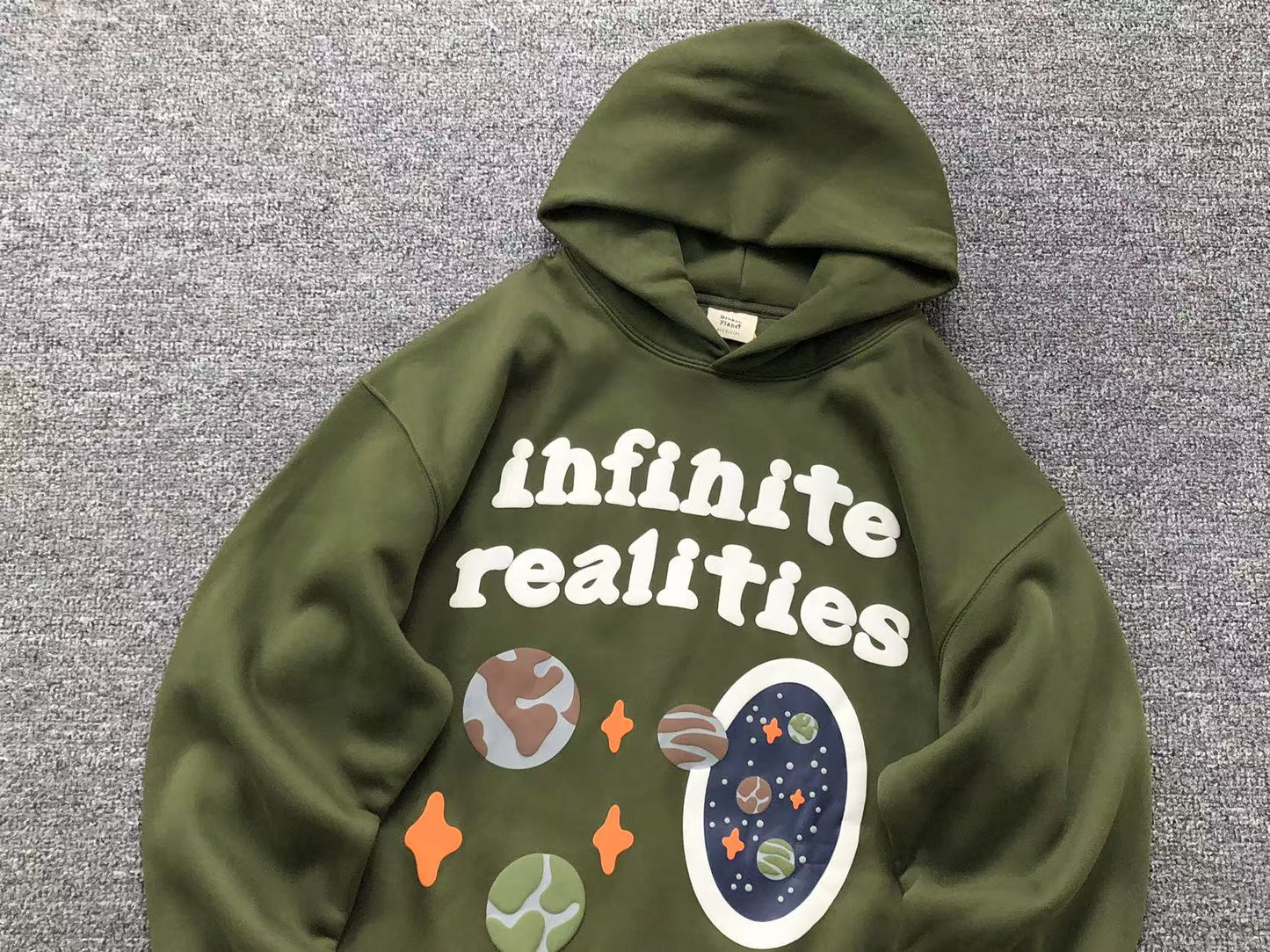 BROKEN PLANETS INFINITE REALITY HOODIE GREEN - Sin Sity Reps