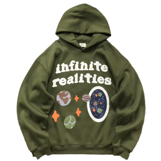 BROKEN PLANETS INFINITE REALITY HOODIE GREEN - Sin Sity Reps