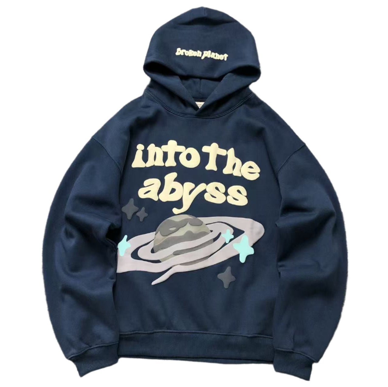 BROKEN PLANETS INTO THE ABYSS HOODIE NAVY - Sin Sity Reps