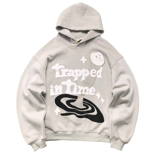 BROKEN PLANETS TRAPPED IN TIME HOODIE GREY - Sin Sity Reps