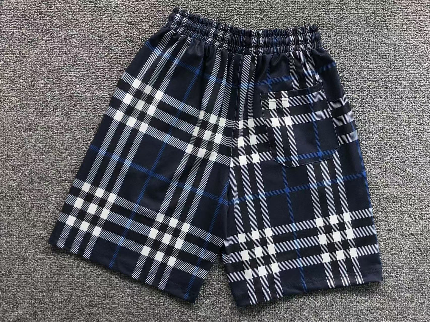 BURBERRY CHECK - PRINT SHORTS DARK BLUE - Sin Sity Reps