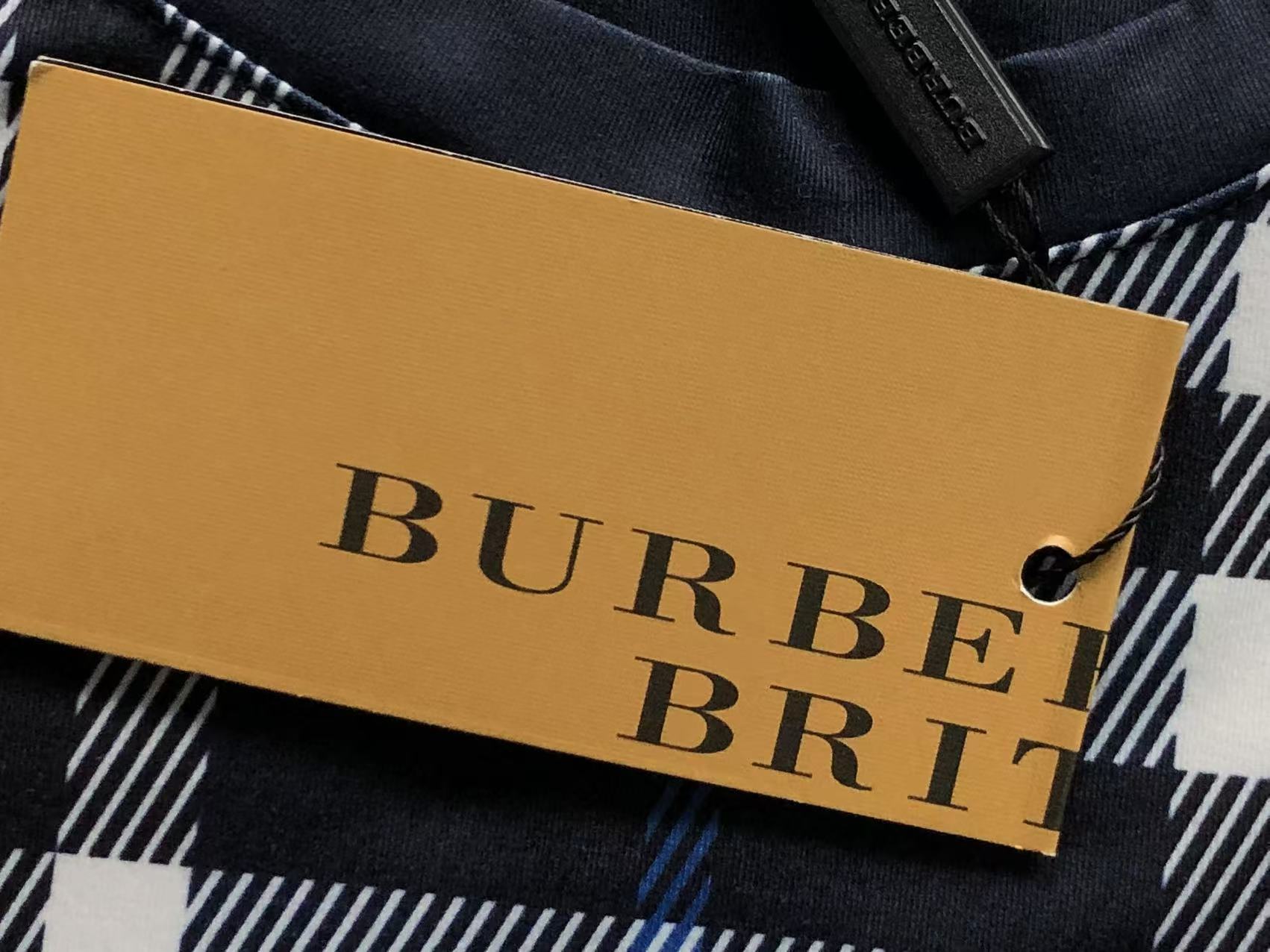 BURBERRY CHECK - PRINT T - SHIRT DARK BLUE - Sin Sity Reps